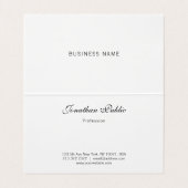 Trendy Gold Modern Calligraphy Name Template Chic Visitenkarten (Innenseite Aufgefaltet)