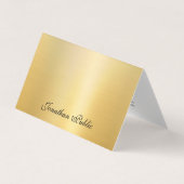 Trendy Gold Modern Calligraphy Name Template Chic Visitenkarten (Vorderseite)