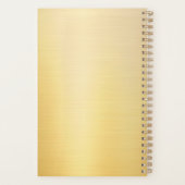 Trendy Gold Modern Monogram Name Template Planer (Rückseite)
