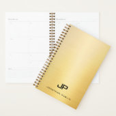 Trendy Gold Modern Monogram Name Template Planer (Anzeige)