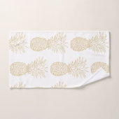 Trendy Gold Pineappmuster Badhandtuch Set (Handtuch)