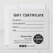 Trendy Gold Satin Ribbon Gift Bow Black Gift Card (Rückseite)