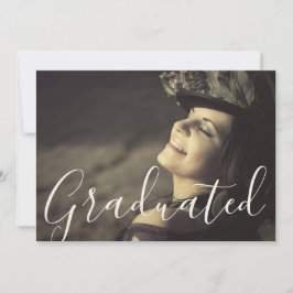 Trendy Gold Sparkling Graduierter Foto Abschluss Karte