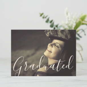 Trendy Gold Sparkling Graduierter Foto Abschluss Karte
