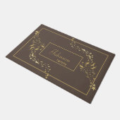 Trendy Gold Stars Mit Monogramm Doormat Fußmatte (Schrägansicht)