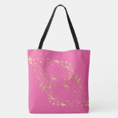 Trendy Gold Stars Mit Monogramm Tote Bag Tasche (Rückseite)