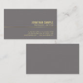 Trendy Gold Text Chic Beruflich Design Deluxe Visitenkarte (Vorne/Hinten)