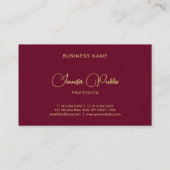 Trendy Gold Text Typography Premium Thick Luxury Visitenkarte (Rückseite)