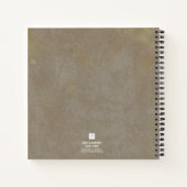 Trendy Gold Texture Logo Business Notizblock (Rückseite)