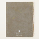 Trendy Gold Texture Logo Business Planer (Rückseite)