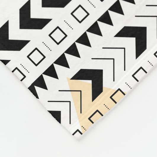 Trendy Gold Triangle Tribal Gemustert Elephant Fleecedecke (Ecke)