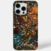Trendy Gold und Aquamariner Sparkle Glitzer Case-Mate iPhone Hülle (Rückseite)