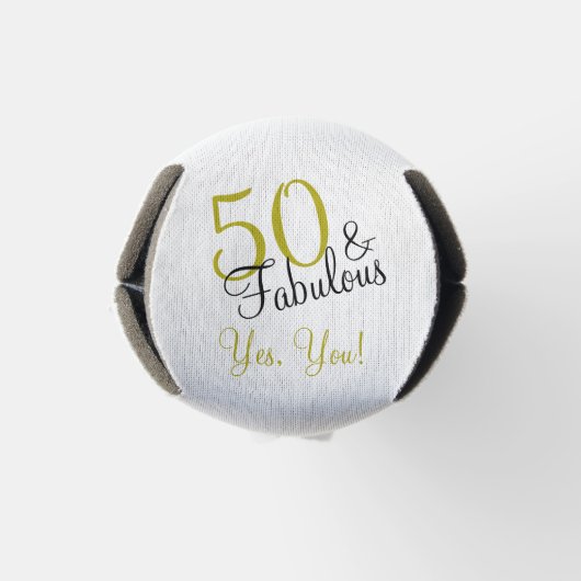 Trendy Gold und Black 50. & Fabulous Geburtstag Flaschenkühler (Unterseite)