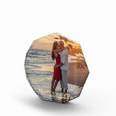 Trendy Gold Verlobung Ankündigung Couple Fotoblock (Rechts)