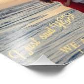 Trendy Gold Verlobung Ankündigung Couple Fotodruck (Ecke)