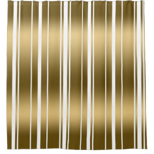 Trendy Gold Vertikale Streifen Duschvorhang