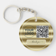 Trendy Gold Waves QR Code Ihr Logo hier