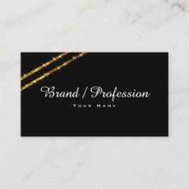 Trendy Golden Glitzer Sparkle Stars Schwarz Stilvo Visitenkarte