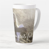 Trendy Golden Pumpkin Ich bin dankbares Foto Milchtasse (Rechte Ecke)