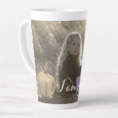 Trendy Golden Pumpkin Ich bin dankbares Foto Milchtasse (Linke Ecke)