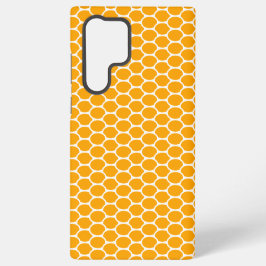 Trendy Golden Sun Yellow Oval Honeycomb Muster Samsung Galaxy Hülle