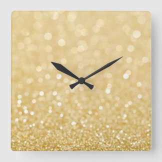 Trendy GoldGlitzer-Wand-Uhr Quadratische Wanduhr