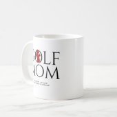 Trendy "GOLF MAMA" Red Kaffeetasse (Vorderseite Links)