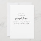 Trendy Grad Ankündigung/Einladung Imitate Gold Zwe Einladung (Rückseite)