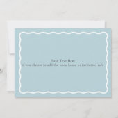 Trendy Grad Ankündigung Foto-Card-Wave Blue (Rückseite)