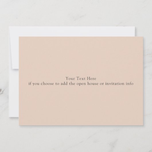 Trendy Grad Ankündigung Foto Card Wave Frame (Rückseite)