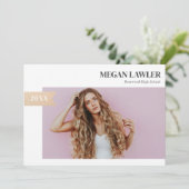 Trendy Grad Ankündigung Foto-Karte - Imitate Gold (Stehend Vorderseite)