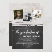 Trendy Grad Annoncement | Abschluss Foto Einladung (Vorne/Hinten)