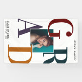 Trendy Grad Foto Abschluss Door Banner (Horizontal)