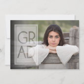 Trendy GRAD Overlay-Foto-Party Einladungen (Vorderseite)