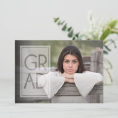 Trendy GRAD Overlay-Foto-Party Einladungen (Stehend Vorderseite)
