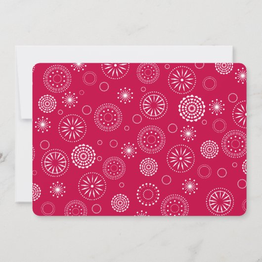 Trendy Grad White | Einladung von Rotem Abschluss (Rückseite)