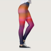 Trendy Gradient Gefärbte Krawatte Lila Orange Blue Leggings (Rechts)