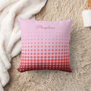 Trendy Gradient Polka Dots Individuelle Name Kissen