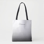 Trendy Gradient Polka Dots Individuelle Name Tasche (Vorderseite)