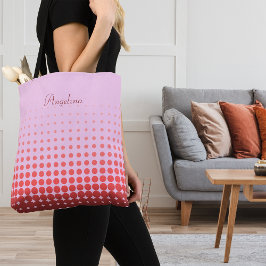 Trendy Gradient Polka Dots Individuelle Name Tasche