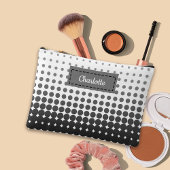 Trendy Gradient Polka Dots Individuelle Name Zubehörtasche