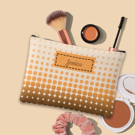 Trendy Gradient Polka Dots Individuelle Name Zubehörtasche