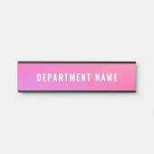 Trendy Gradient Simple Department Name Door Sign Türschild (Vorderseite )