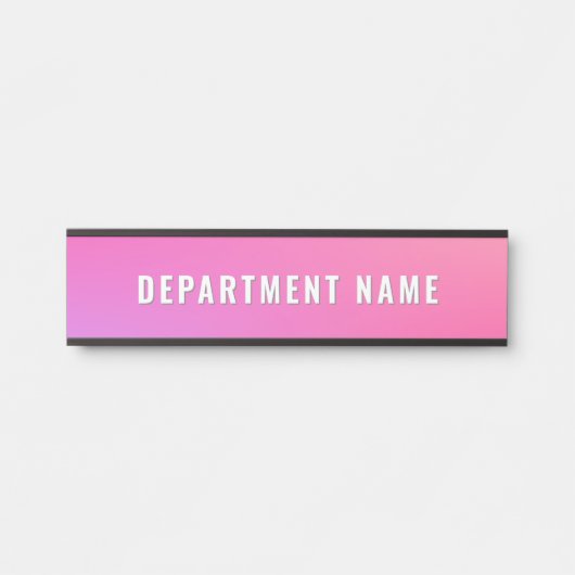 Trendy Gradient Simple Department Name Door Sign Türschild (Vorderseite )