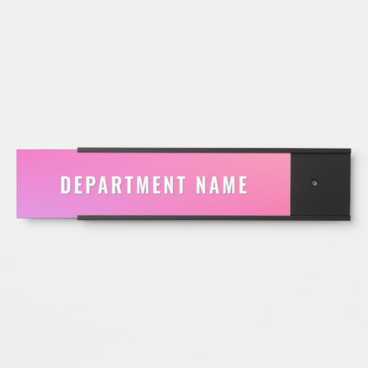 Trendy Gradient Simple Department Name Door Sign Türschild (Vorderseite )