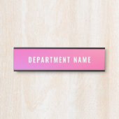 Trendy Gradient Simple Department Name Door Sign Türschild (Vorderseite )