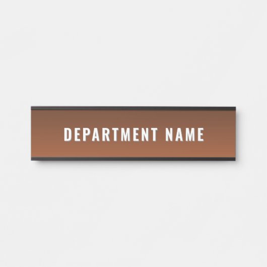 Trendy Gradient Simple Department Name Door Sign Türschild (Vorderseite )