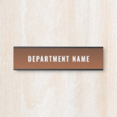 Trendy Gradient Simple Department Name Door Sign Türschild (Vorderseite )