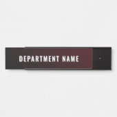 Trendy Gradient Simple Department Name Door Sign Türschild (Vorderseite )