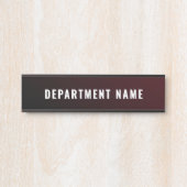 Trendy Gradient Simple Department Name Door Sign Türschild (Vorderseite )